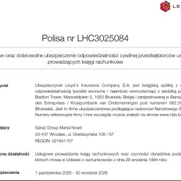 Ubezpieczenie mojej działalności. 