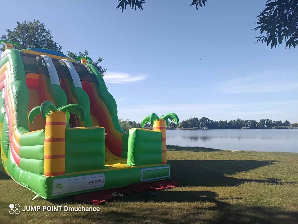 Zjeżdzalnia Palmy wymiar 7x4x6 połka zjazdowa 3,5 m zjazd falowany