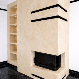 Kominek 🔥
Marmur - Crema Marfil
Posadzka
Marmur - Nero Marquina