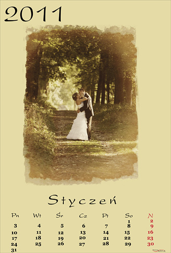 Kalendarze 2012 ze zdjęciem, druk cyfrowy