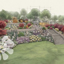 Projekt terenu hotelowego w krajobrazie górskim, w którym to naturalne ukształtowanie terenu stało się głównym tworzywem kompozycji.
