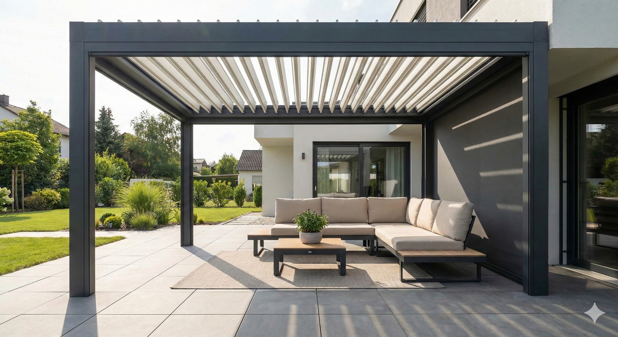 Aluminiowa pergola z białymi Lamelami prosto od producenta - Śląsk