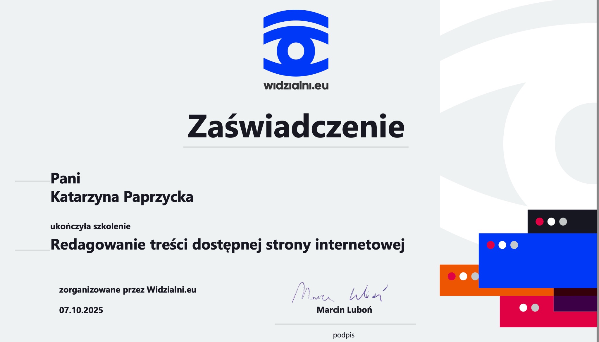 Redagowanie treści dostępnej strony internetowej