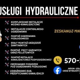 ARION-USŁUGI HYDRAULICZNE ORAZ WYNAJEM SPRZĘTU BUDOWLANEGO DARIA BODETKO - 