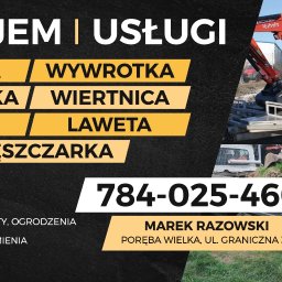 Roboty ziemne - koparka , LAWETA

Wynajem sprzętu budowlanego oraz do robót ziemnych
Wynajem zagęszczarki / ubijarki, wozidla, przyczepy
Usługi koparką
Przyłącza / media : prąd , woda, gaz,kanalizacji
