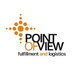 POINT OF VIEW SPÓŁKA Z OGRANICZONĄ ODPOWIEDZIALNOIŚCIĄ SPÓŁKA KOMANDYTOWO-AKCYJNA - Logo firmy Point of View z pomarańczową gwiazdą i czarnym napisem 'fulfillment and logistics' na białym tle. Minimalistyczny design.