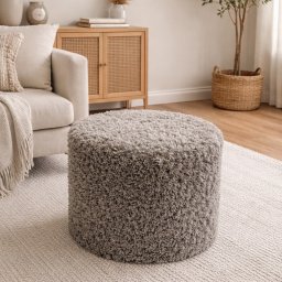 Pufa okrągła z bucle 