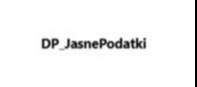 Proste logo 'DP_JasnePodatki' na białym tle. Minimalistyczny design, czarny tekst. Logo firmy z branży finansowej lub doradczej.