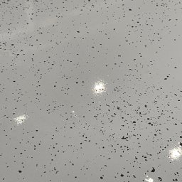 DS-eco Sp zoo - Jasnoszara, gładka powierzchnia z ciemnymi, nieregularnymi plamkami. Widoczne refleksy świetlne podkreślają połysk wykończenia.