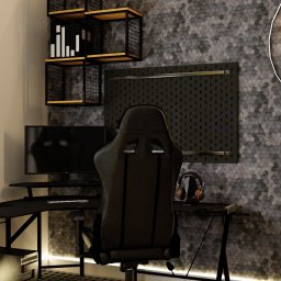 Chicc Interiors - Gamingowy pokoj nastolatka, projekt willi w Niemczech ponad 200m2