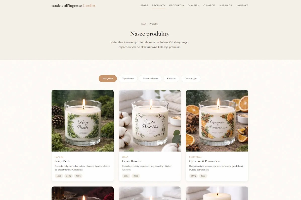 Element strony producenta świec