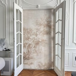 MontUp - Naprawa Montaż Remont - dodanie akcentu w studiu fotograficznym - tapeta we wnęce przyciąga uwagę