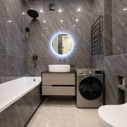 TARABUD - Kompleksowa realizacja łazienki – gres wielkoformatowy, dbałość o detale i estetyczne wykończenie.