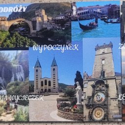 LenartTour.pl Przewóz Osób Paweł Lenart - Kolaż zdjęć z różnych miejsc turystycznych: Wenecja, Mostar, Berlin, wodospady, kościół, zegar astronomiczny, Budapeszt. Napisy: wczasy, wypoczynek, zwiedzanie, organizacja wycieczek.