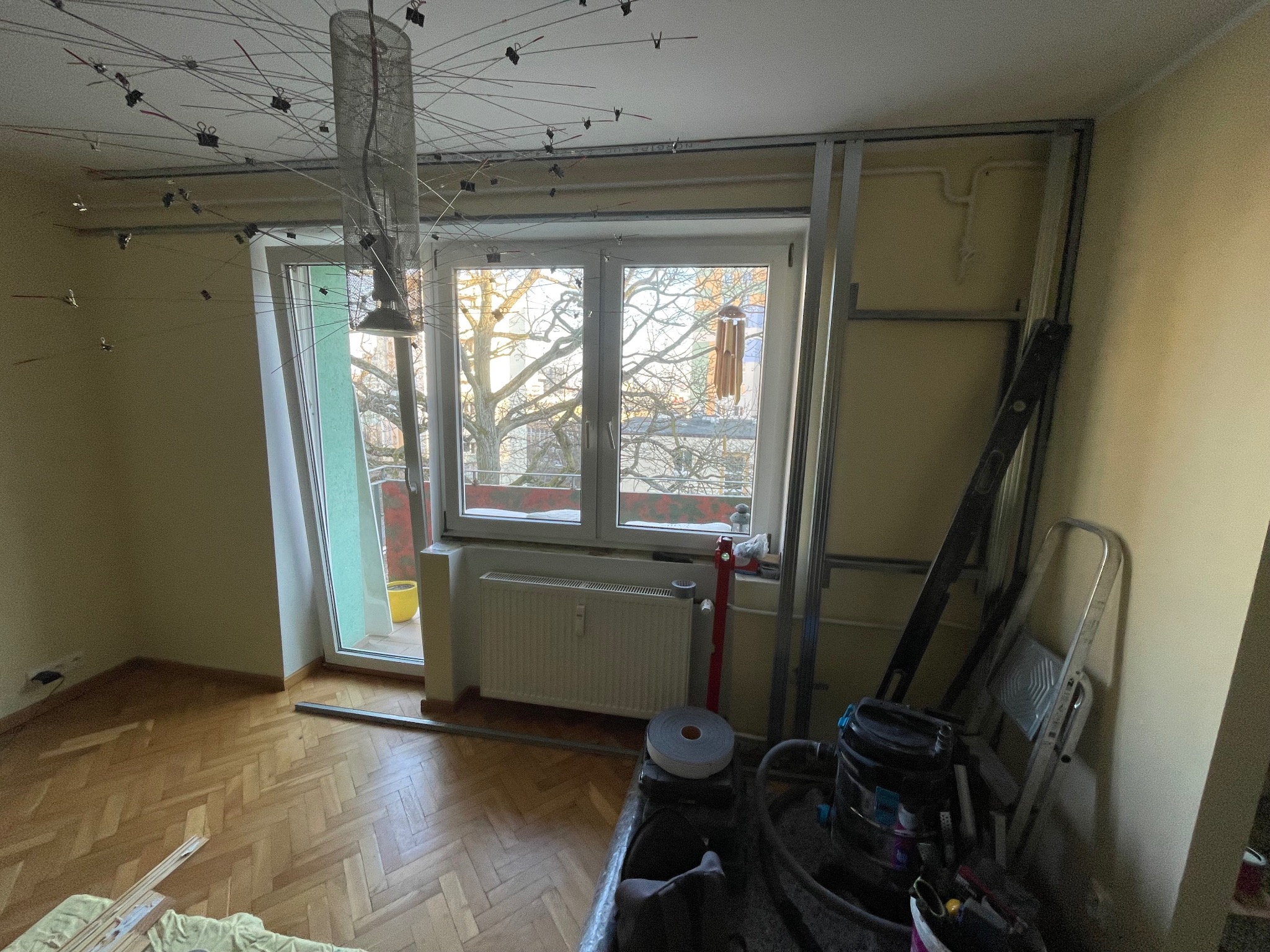 Wykonanie suchej zabudowy w mieszkaniu w Gdyni.