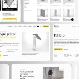 STARCZYNSKI - System prezentacji cen Jalbie: akrylowa listwa cenowa DBR30 z taśmą, do montażu na półkach sklepowych. Przezroczysta, dyskretna, do ekspozycji w handlu.