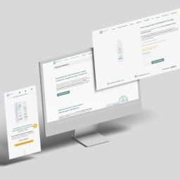 SPIRRA VISION sp. z o.o - Prezentacja responsywnego sklepu internetowego z produktami podologicznymi na monitorze i urządzeniach mobilnych, z uwzględnieniem detali interfejsu i oferty.