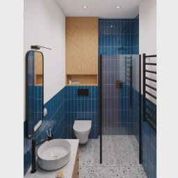 Kwartał Studio Projektowe Mateusz Bidas - Projekt małej łazienki kamienicy w Bytomiu