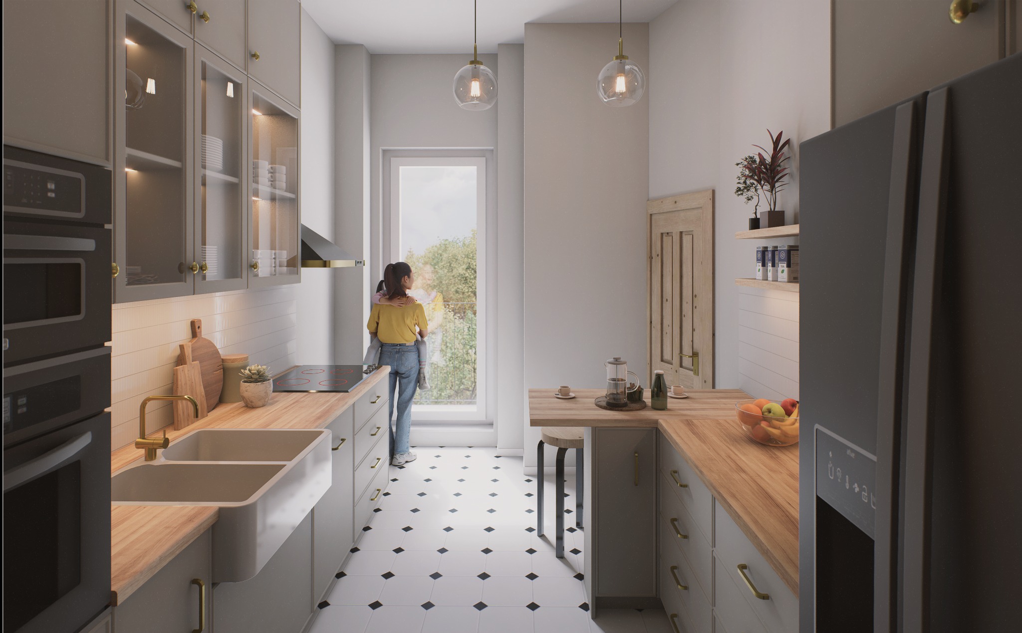 Projekt kuchni w zabytkowej kamienicy