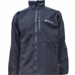 Czarna polarowa bluza z zamkiem błyskawicznym i logo 'Hornet' na piersi, prezentowana na białym tle.