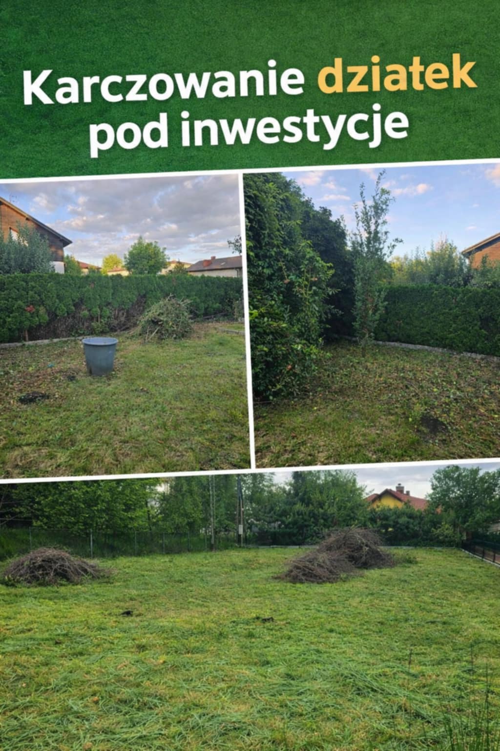 Przygotowanie działek pod inwestycje