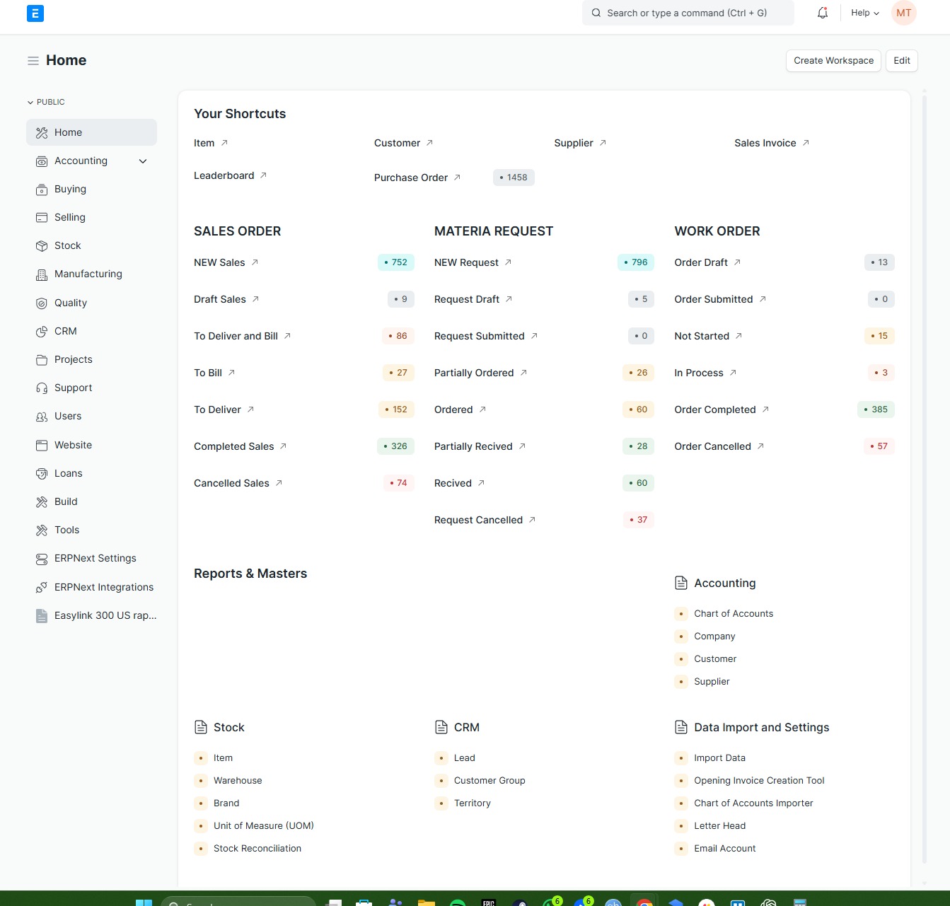 Konfiguracja i dostosowanie apliakcji Frappe Cloud ERP u klienta w firmie