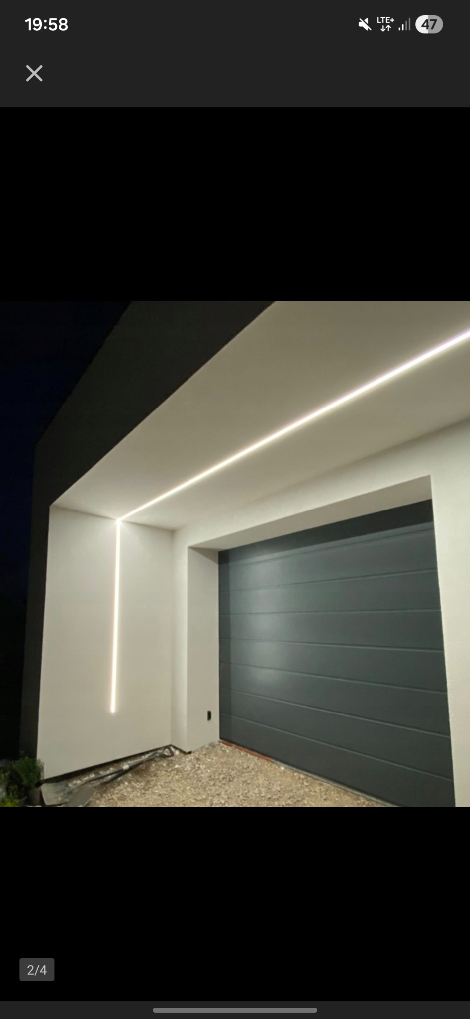 Listwa Led ukryta w styropianie.