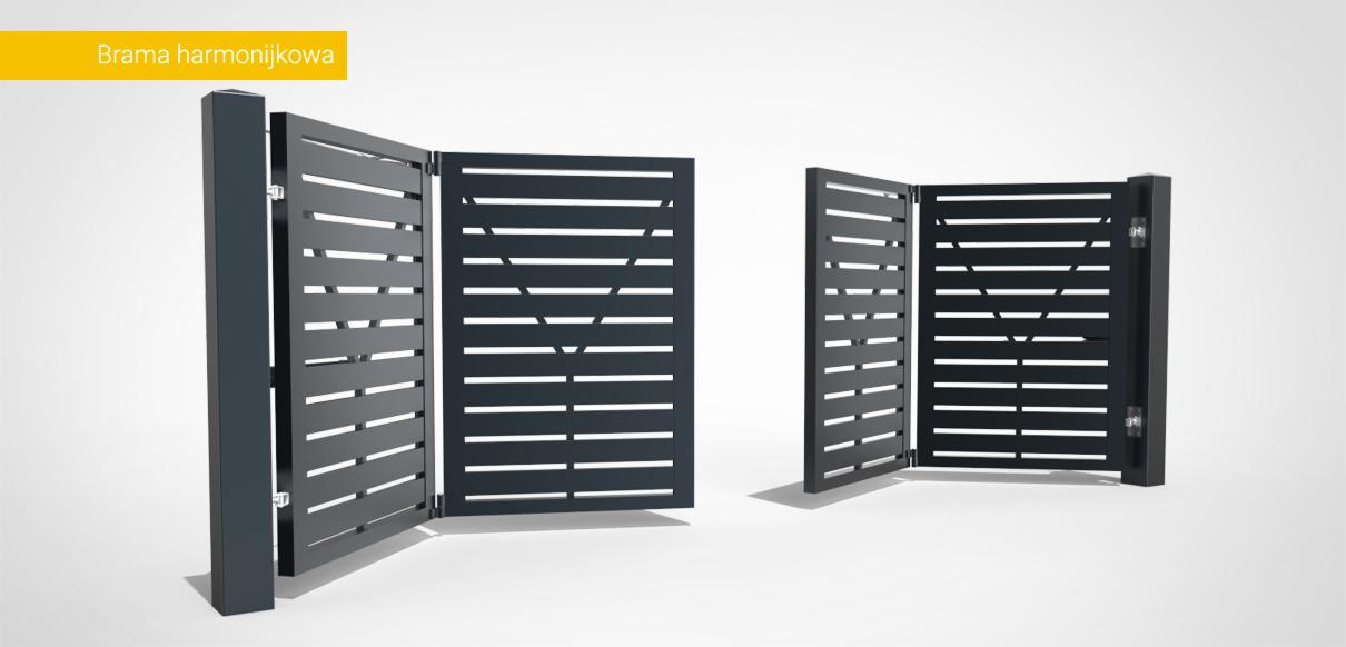 Brama ogrodzeniowa harmonijkowa