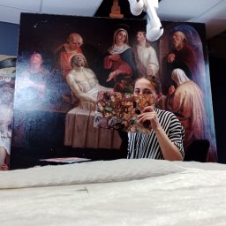 Konserwacja wielkoformatowych obrazów olejnych.