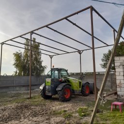 GOSPODARSTWO ROLNE - Konstrukcja stalowa, wiata rolnicza 12x8x6m