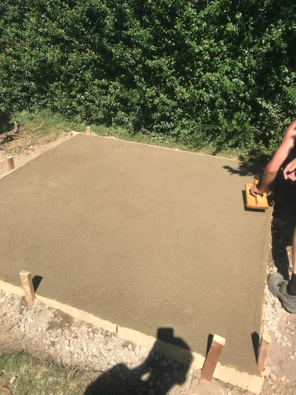 Wylanie płyty pod altanę