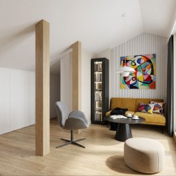 Projekty Architektury Paweł Kozioł - Wnętrze pokój dzienny antresola