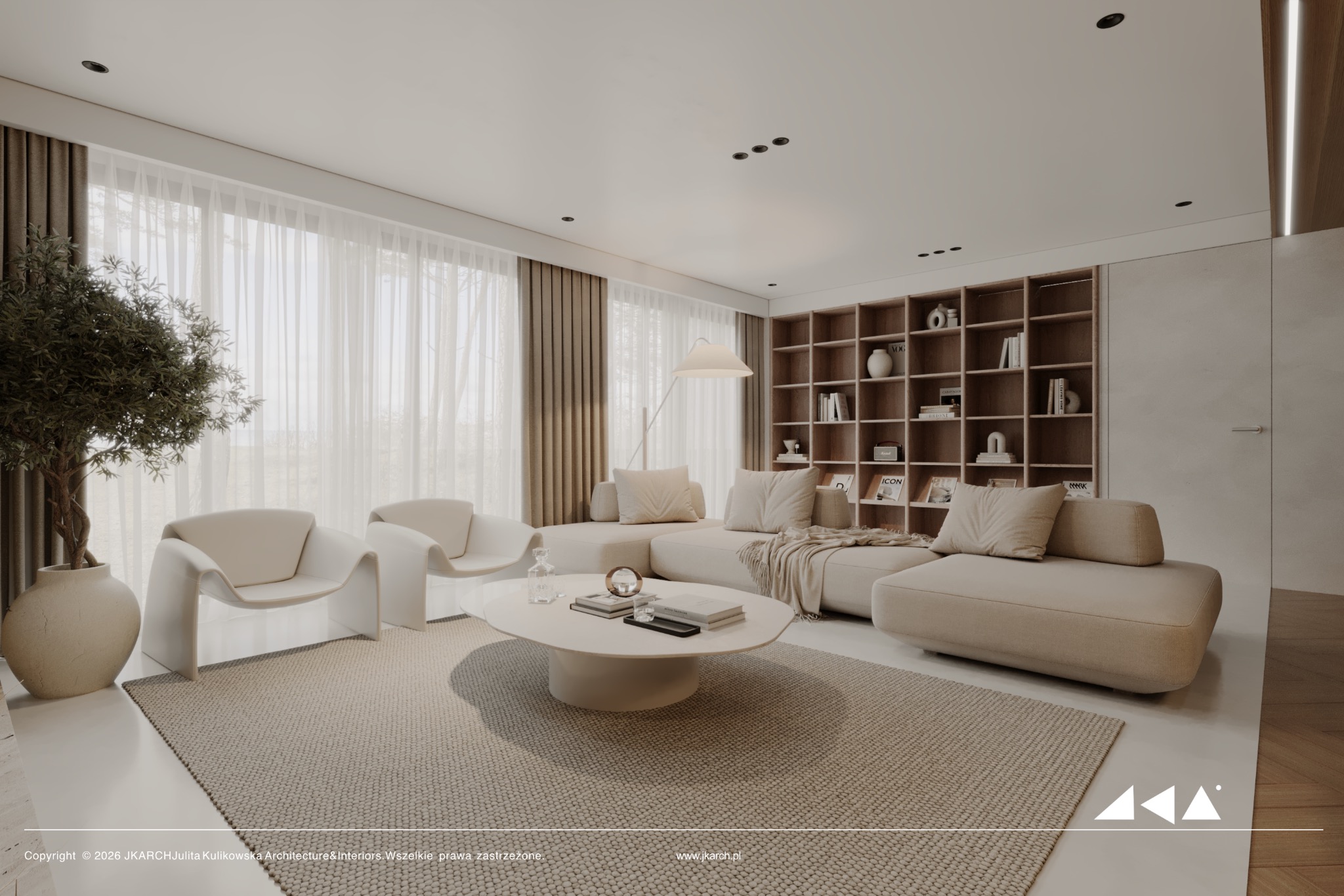 Kompleksowy projekt apartamentu nad morzem, Międzyzdroje.