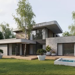 LA MIZA architekci - Projekt indywidualny budynku mieszkalnego jednorodzinnego, Łódź.