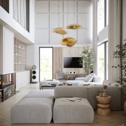 Projekt indywidualny budynku mieszkalnego jednorodzinnego+kompleksowy projekt wnętrz, Naramowice, Poznań.