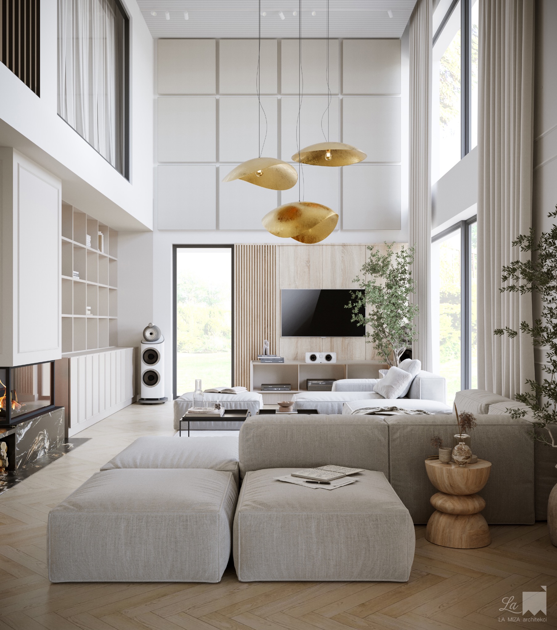 Projekt indywidualny budynku mieszkalnego jednorodzinnego+kompleksowy projekt wnętrz, Naramowice, Poznań.