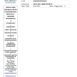 Jarosław Pawłowski - Oferta firmy Eko-System: projektowanie, nadzór inwestorski, kierowanie budową, doradztwo, załatwianie spraw formalno-prawnych, świadectwa charakterystyki energetycznej.