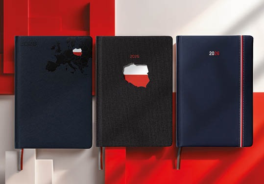 2026 kalendarze i notesy z narodowymi barwami