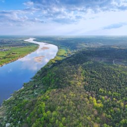 Dron-Rekon - Wisła na wysokości rezerwatu przyrody Wiosło