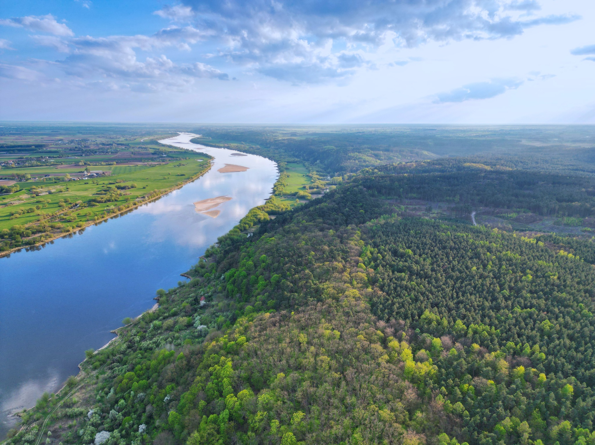 Wisła na wysokości rezerwatu przyrody Wiosło
