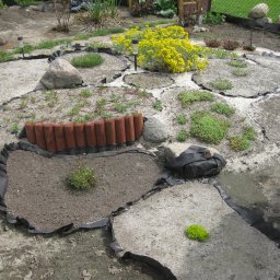 1 etap zakładania ogródka skalnego