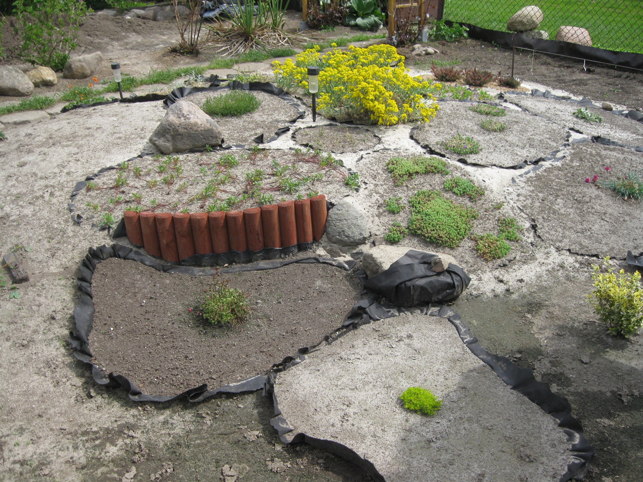 1 etap zakładania ogródka skalnego