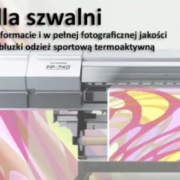 Nadruk cyfrowy na wykrojach do formatu 160 cm x 100 cm