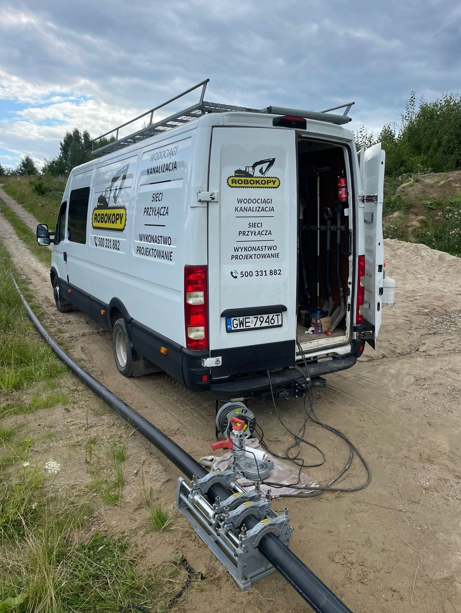 2023 Budowa sieci wodociągowej w miejscowości Gościcino.