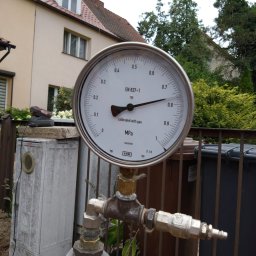 Próba szczelności przyłącza gazowego