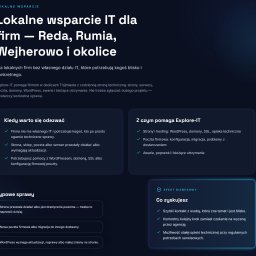 Explore-IT - Lokalne wsparcie IT dla firm z Redy, Rumi, Wejherowa i okolic. Explore-IT: strony, serwery, poczta, WordPress, domeny, awarie, hosting, konfiguracja, migracja.