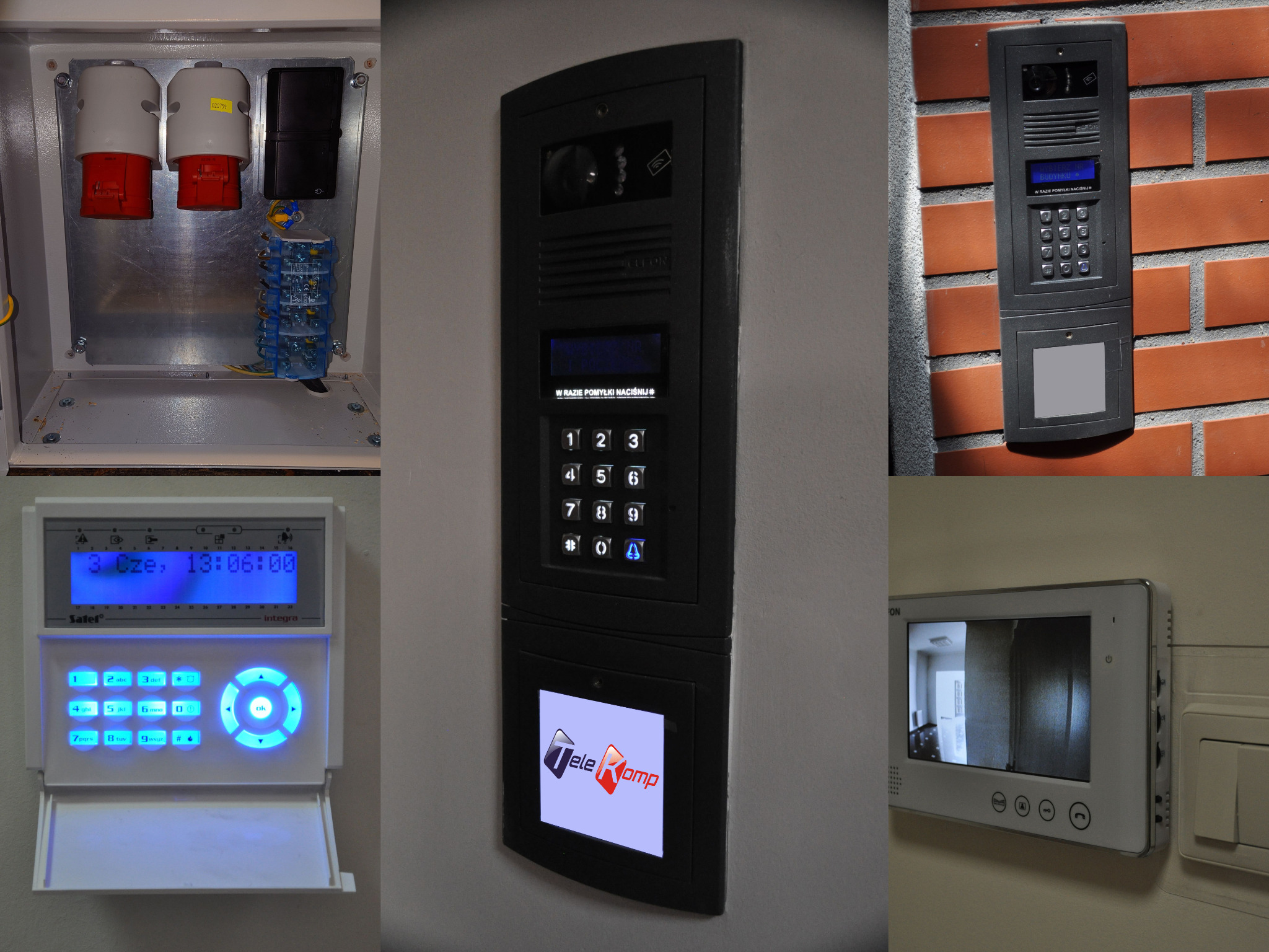 Wykonanie instalacji alarmowej oraz wideodomofonowej wraz z małą skrzynką elektryczną.