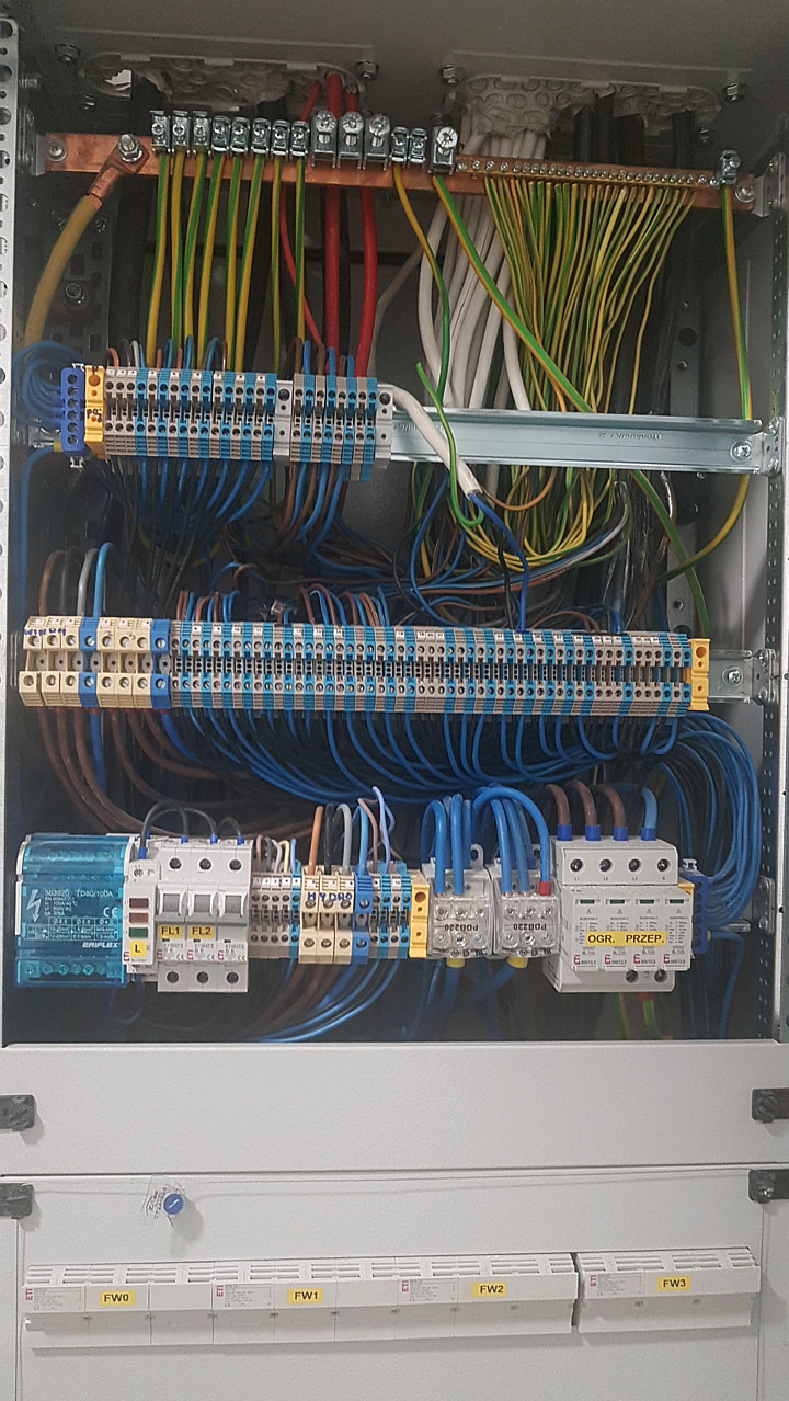 Sekcja TA rozdzielnicy głównej