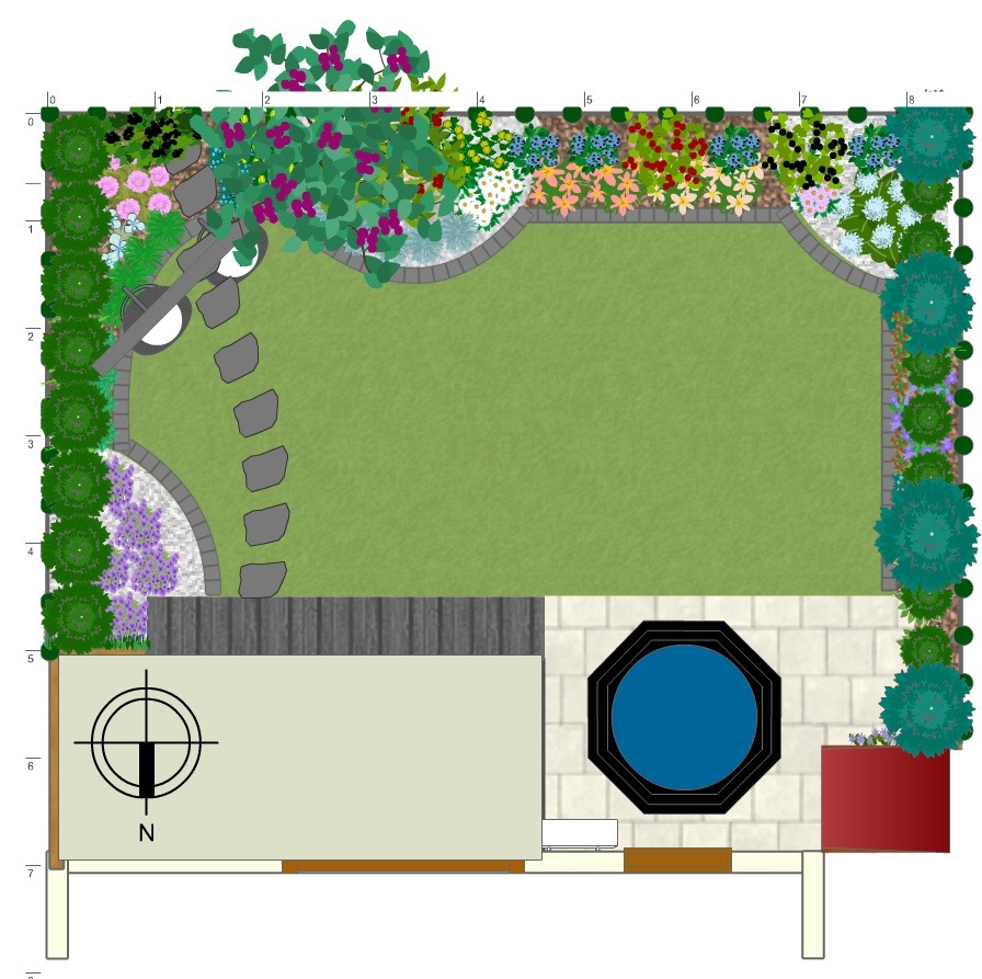 Mały ogródek w szeregowcu