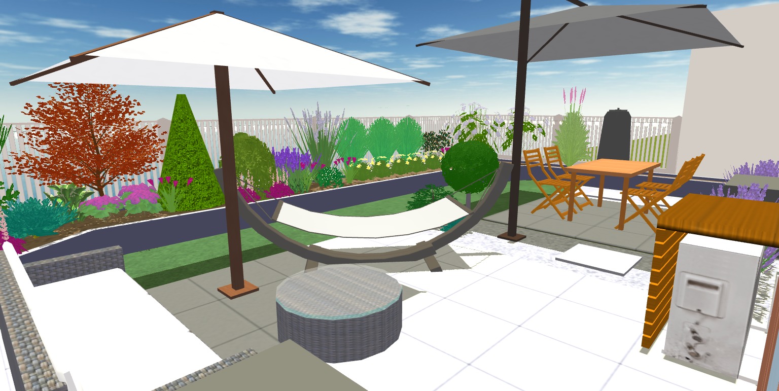 Taras nad parkingiem podziemnym - wizualizacja